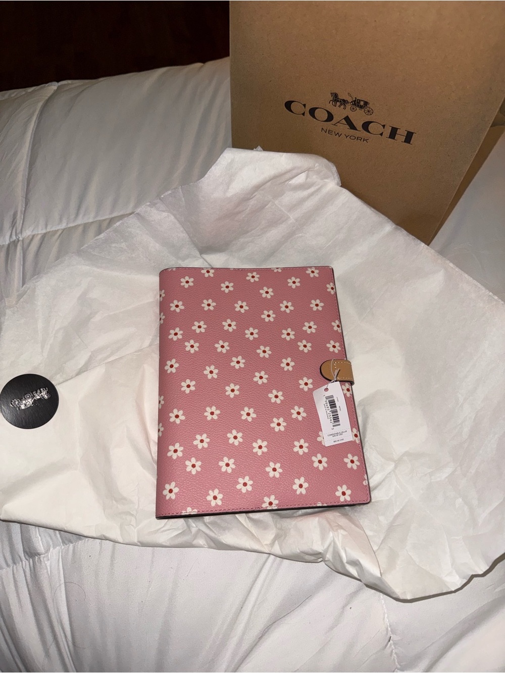 Coach Pink Floral Notebook —CFA42 NWT